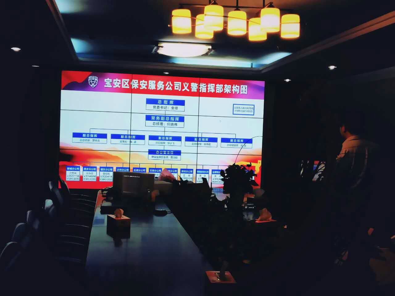 YOPYI深圳市宝安区政府会议系统大屏完工！