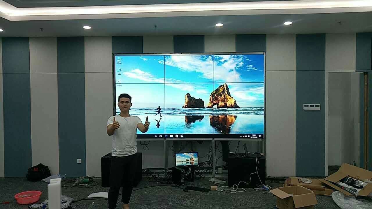天津市合众科技商务大厅拼接屏顺利完工！